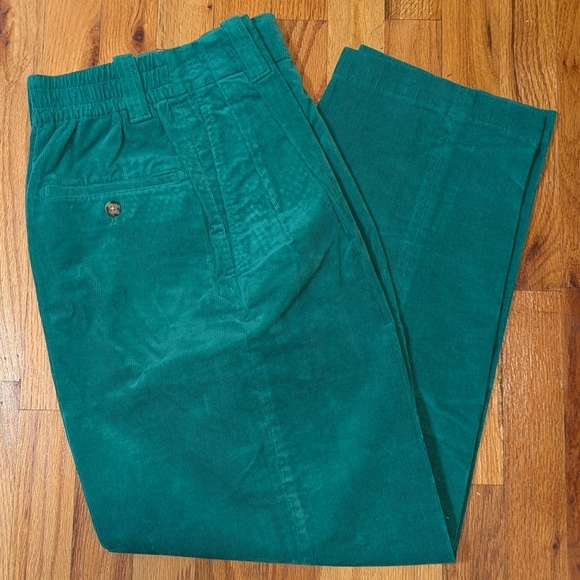NWT Marni x Uniqlo Green Pleated Corduroy Pants Size XS - Picture 2 of 10